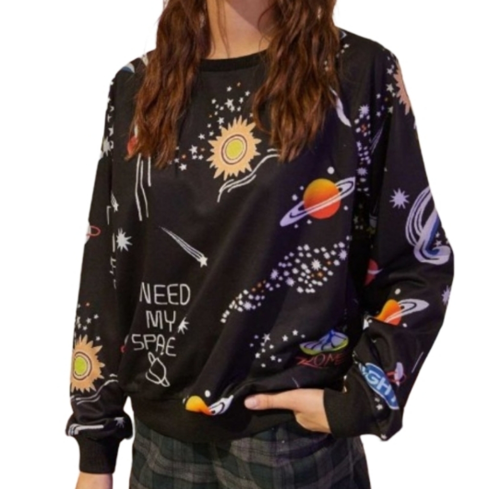 H&M sweatshirt with space motifs size M